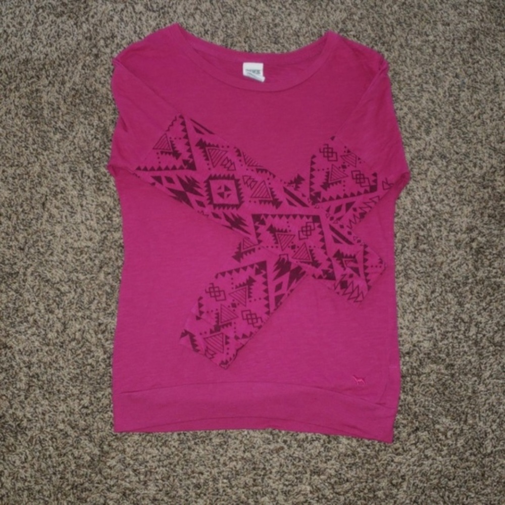 Victoria Secret PINK Aztec print long sleeve shirt